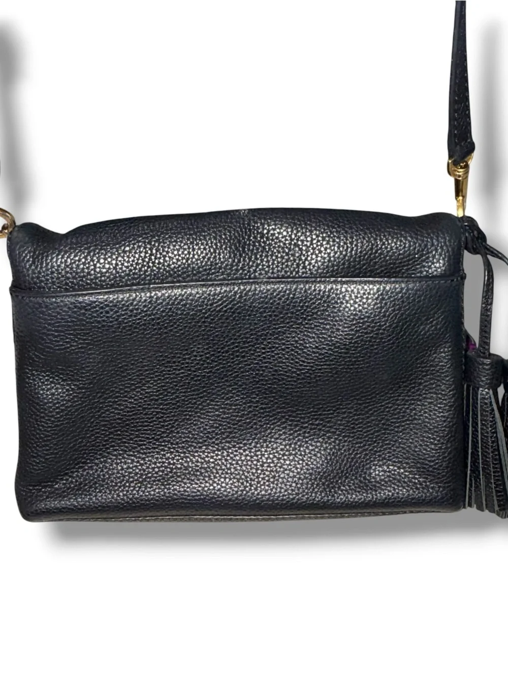 TORY BURCH McGraw Foldover Crossbody Bag - Black